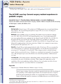 Cover page: The ACGME case log: General surgery resident experience in pediatric surgery