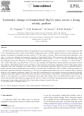 Cover page: Systematic change of foraminiferal Mg/Ca ratios across a strong salinity gradient