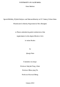 Cover page: Spatial Mobility, Hybrid Subjects and National Identity in 21st Century Urban China: Wenzhouren's Identity Negotiation in New Shanghai