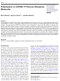 Cover page: Polarization in COVID-19 Vaccine Discussion Networks.