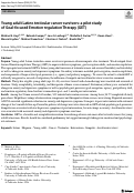 Cover page: Young adult Latino testicular cancer survivors: a pilot study of Goal-focused Emotion regulation Therapy (GET)