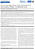 Cover page: The Veterans Aging Cohort Study (VACS) Index and Neurocognitive Change: A Longitudinal Study