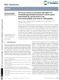 Cover page of The pore structure and water absorption in Portland/slag blended hardened cement paste determined by synchrotron X-ray microtomography and neutron radiography.