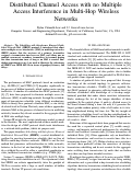 Cover page: Distributed Channel Access with no Multiple Access Interference in Multi-Hop Wireless Networks