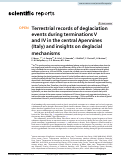 Cover page: Terrestrial records of deglaciation events during terminations V and IV in the central Apennines (Italy) and insights on deglacial mechanisms.