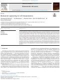 Cover page of Biomaterial engineering for cell transplantation