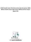 Cover page: UCSB Cheadle Center Bird observation data description (2018-2024) at North Campus Open Space (NCOS) and the Campus Lagoon (CL)