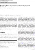 Cover page: Probability density functions for advective–reactive transport in radial flow