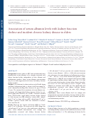 Cover page: Association of serum albumin levels with kidney function decline and incident chronic kidney disease in elders.