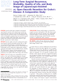 Cover page: Long‐Term Surgical Recurrence, Morbidity, Quality of Life, and Body Image of Laparoscopic‐Assisted vs. Open Ileocolic Resection for Crohn's Disease: A Comparative Study