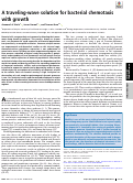 Cover page: A traveling-wave solution for bacterial chemotaxis with growth