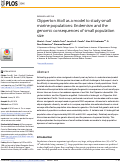 Cover page: Clipperton Atoll as a model to study small marine populations: Endemism and the genomic consequences of small population size