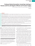 Cover page: Perfusion Deficits Detected by Arterial Spin-Labeling in Patients with TIA with Negative Diffusion and Vascular Imaging