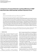 Cover page: Comparison of Lesion Detection and Quantification in MAP Reconstruction with Gaussian and Non-Gaussian Priors.