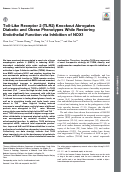 Cover page: Toll-Like Receptor 2 (TLR2) Knockout Abrogates Diabetic and Obese Phenotypes While Restoring Endothelial Function via Inhibition of NOX1.