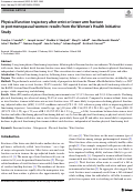 Cover page: Physical function trajectory after wrist or lower arm fracture in postmenopausal women: results from the Womens Health Initiative Study.