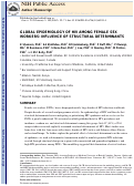 Cover page: Global epidemiology of HIV among female sex workers: influence of structural determinants.