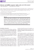 Cover page: Abscisic acid (ABA) receptors: light at the end of the tunnel.