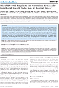 Cover page: MicroRNA-196b Regulates the Homeobox B7-Vascular Endothelial Growth Factor Axis in Cervical Cancer