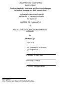 Cover page: Cortical plasticity: structural and functional changes in cortical neurons and their connections