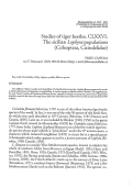 Cover page: Studies of tiger beetles. CLXXVI. The sicilian <i>Lophyra</i> populations (Coleoptera, Cicindelidae)