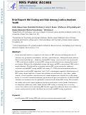 Cover page: Brief Report: HIV Testing and Risk Among Justice-Involved Youth.