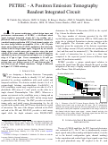 Cover page: PETRIC - A positron emission tomography readout integrated 
circuit