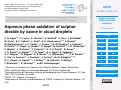 Cover page: Aqueous phase oxidation of sulphur dioxide by ozone in cloud droplets