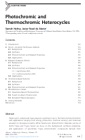 Cover page: Photochromic and Thermochromic Heterocycles