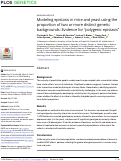 Cover page: Modeling epistasis in mice and yeast using the proportion of two or more distinct genetic backgrounds: Evidence for “polygenic epistasis”