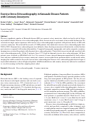 Cover page: Exercise Stress Echocardiography in Kawasaki Disease Patients with Coronary Aneurysms