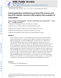 Cover page: Clinical application of ultrashort echo time (UTE) and zero echo time (ZTE) magnetic resonance (MR) imaging in the evaluation of osteoarthritis