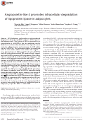 Cover page: Angiopoietin-like 4 promotes intracellular degradation of lipoprotein lipase in adipocytes