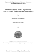 Cover page: The International Coffee Agreement: a tax on coffee producers and consumers?