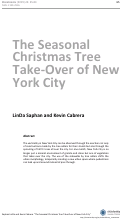 Cover page: The Seasonal Fir Tree Take-Over of New York City