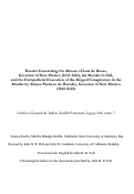 Cover page: Dossier concerning the abuses of Luis de Rosas, governor of New Mexico (1637-1641), his murder in 1641, and the extrajudicial execution of the alleged conspirators in the murder by Alonso Pacheco de Heredia, governor of New Mexico (1642-1644)