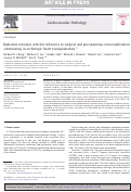 Cover page: Radiation coronary arteritis refractory to surgical and percutaneous revascularization culminating in orthotopic heart transplantation.