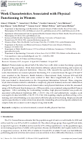 Cover page: Work Characteristics Associated with Physical Functioning in Women