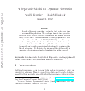 Cover page: A separable model for dynamic networks