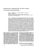 Cover page: Redistribution of alpha-granules and their contents in thrombin-stimulated platelets.