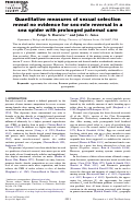 Cover page: Quantitative measures of sexual selection reveal no evidence for sex-role reversal in a sea spider with prolonged paternal care