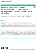 Cover page: Prevalence, awareness, treatment, and control of type 2 diabetes mellitus among the adult residents of tehran: Tehran Cohort Study
