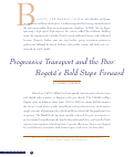 Cover page: Progressive Transport and the Poor: Bogota's Bold Steps Forward