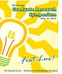 Cover page of Ninth Graduate Research Symposium, Program, May 10, 2013