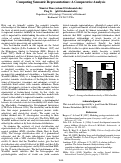 Cover page: Computing Semantic Representations: A Comparative Analysis