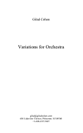 Cover page: Variations for Orchestra
