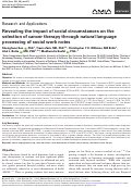 Cover page: Revealing the impact of social circumstances on the selection of cancer therapy through natural language processing of social work notes