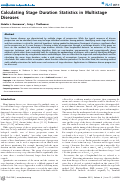 Cover page: Calculating Stage Duration Statistics in Multistage Diseases