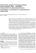 Cover page: Chemometric analysis of frequency-domain photon migration data: quantitative measurements of optical properties and chromophore concentrations in multicomponent turbid media.