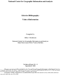 Cover page: Selective Bibliography: Value of Information (89-8)